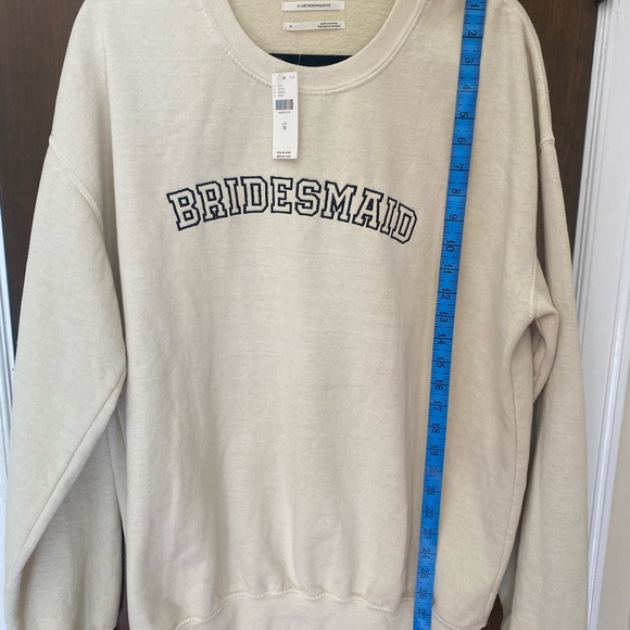 NWT: Anthropologie "Bridesmaid" Pullover Sweatshirt and matching sweatpants - Picture 4 of 12